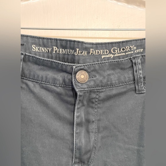 Faded Glory Dark Grey Green Color Straight Leg Size 18 - Picture 5 of 6